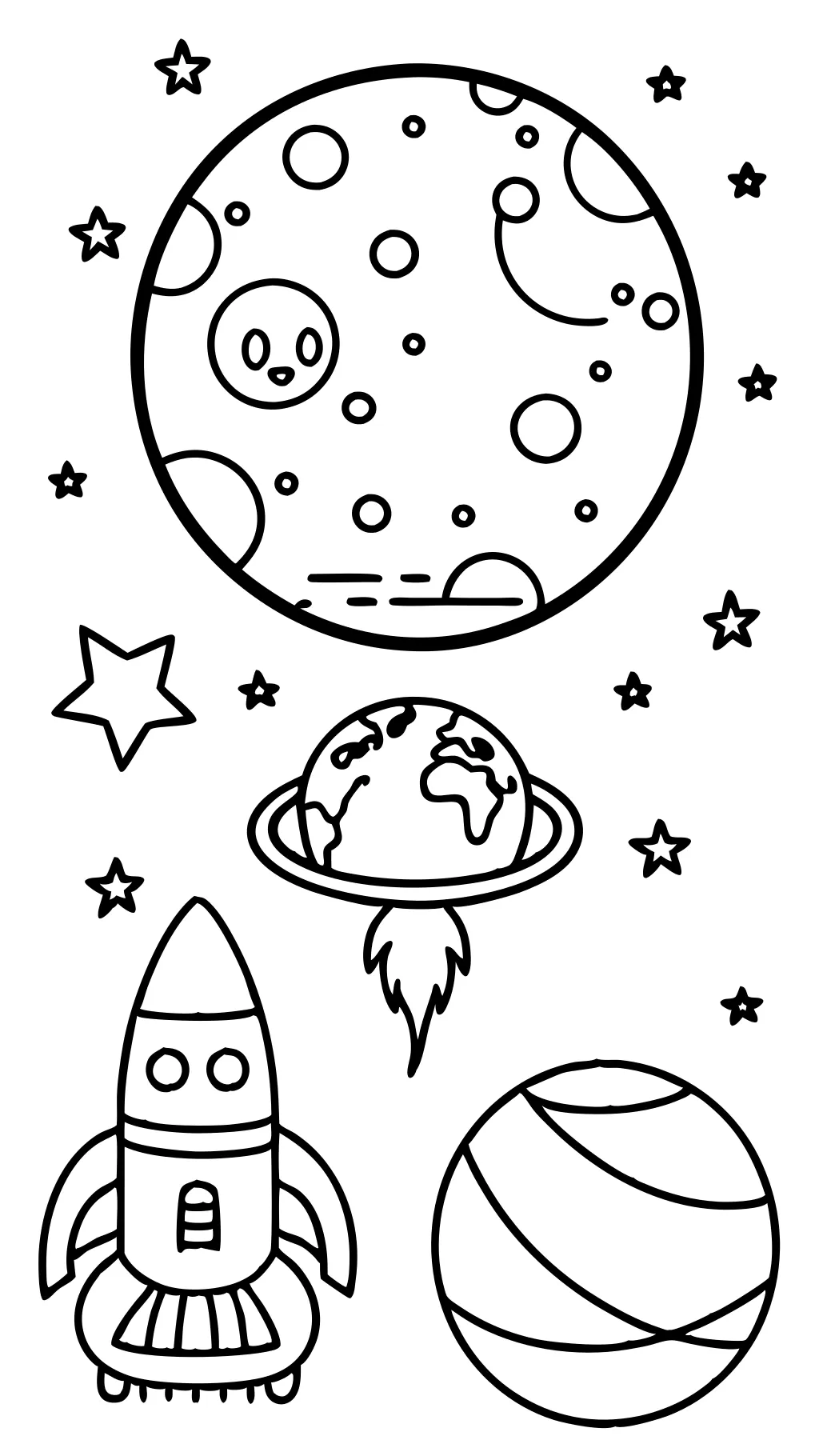 coloriages de la terre à Luna